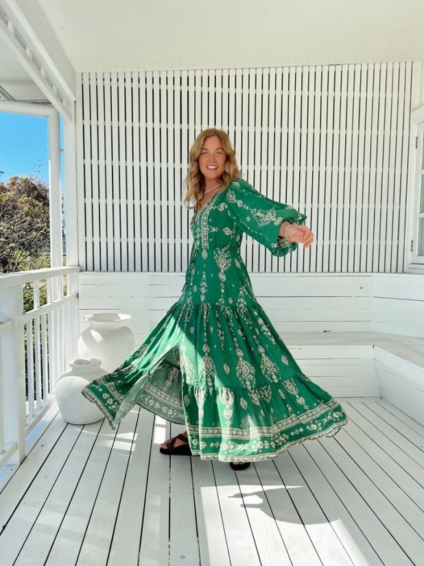 KIVA PRINT TERESA MAXI DRESS - Jaase šaty - velikost: S