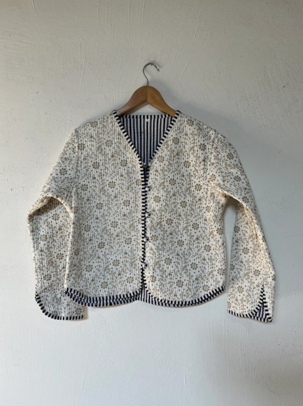 Leafora oboustranná bavlněná prošívaná bunda - Jaase šaty - velikost: S