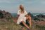 JUNEBERRY PRINT PETAL MINI DRESS - Jaase šaty - velikost: M