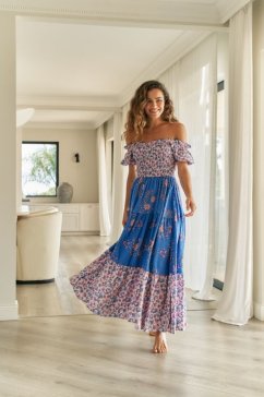HAILEE PRINT CLAUDETTE MAXI