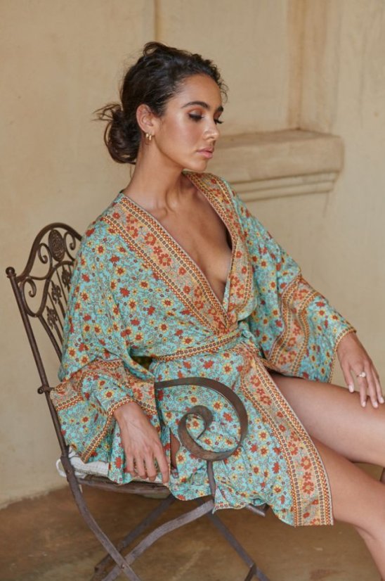 SYNERGY PRINT ZORAN KIMONO - Jaase šaty - velikost: S