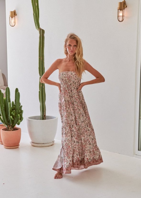 PAOLA PRINT ROSANTICA MAXI DRESS - Jaase šaty - velikost: L