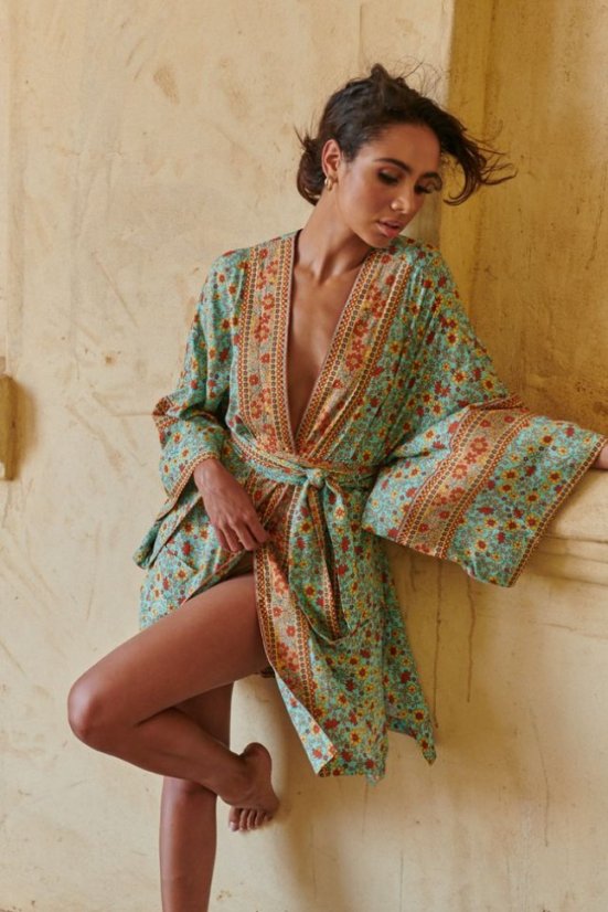 SYNERGY PRINT ZORAN KIMONO - Jaase šaty - velikost: S