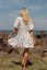JUNEBERRY PRINT PETAL MINI DRESS - Jaase šaty - velikost: M
